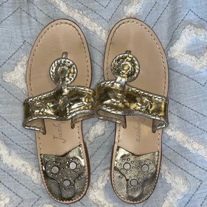 Jack Rogers Classic gold sandals